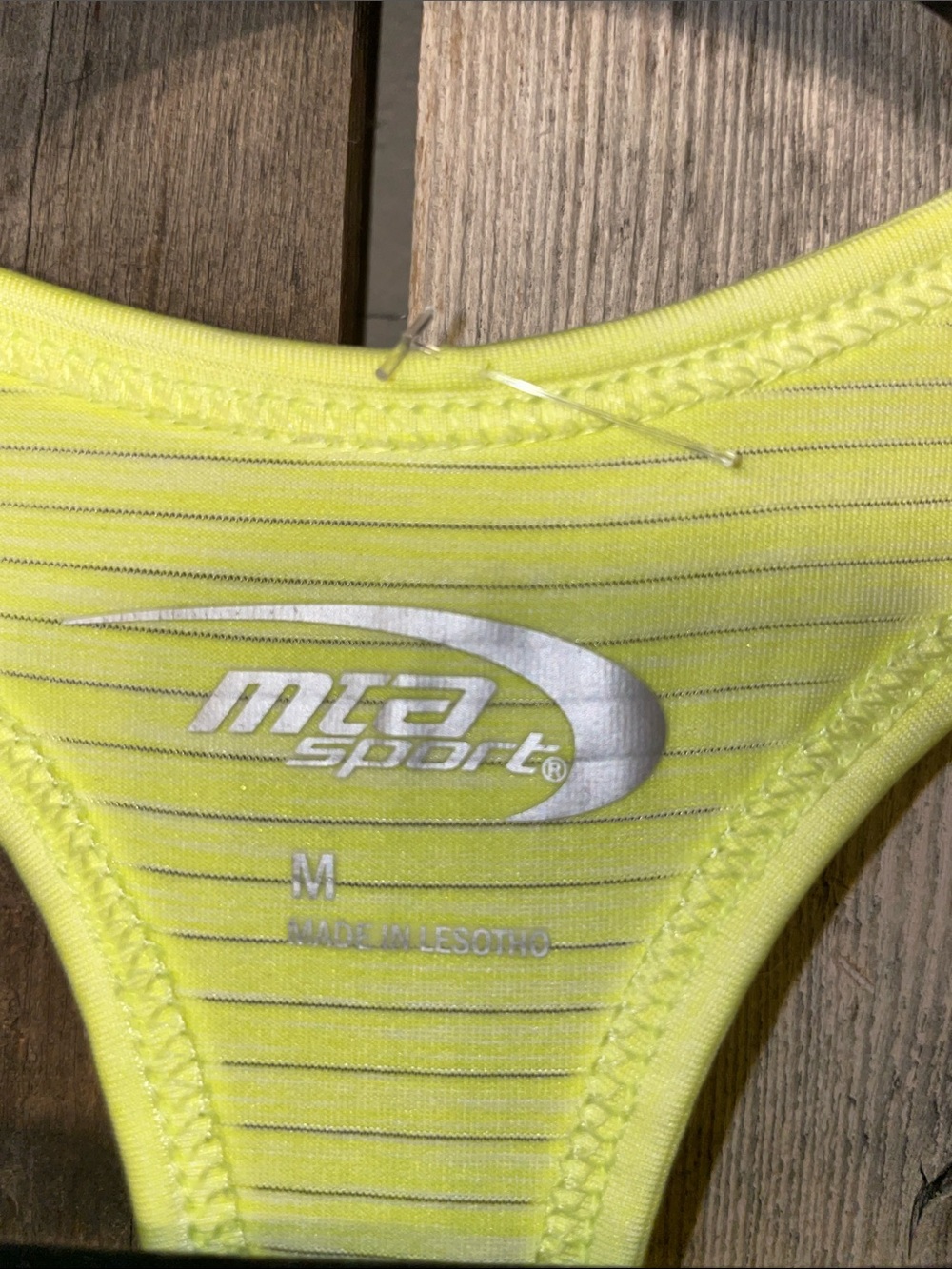 MTA Sport Neon Yellow Racerback Tank - Picture 3 of 4